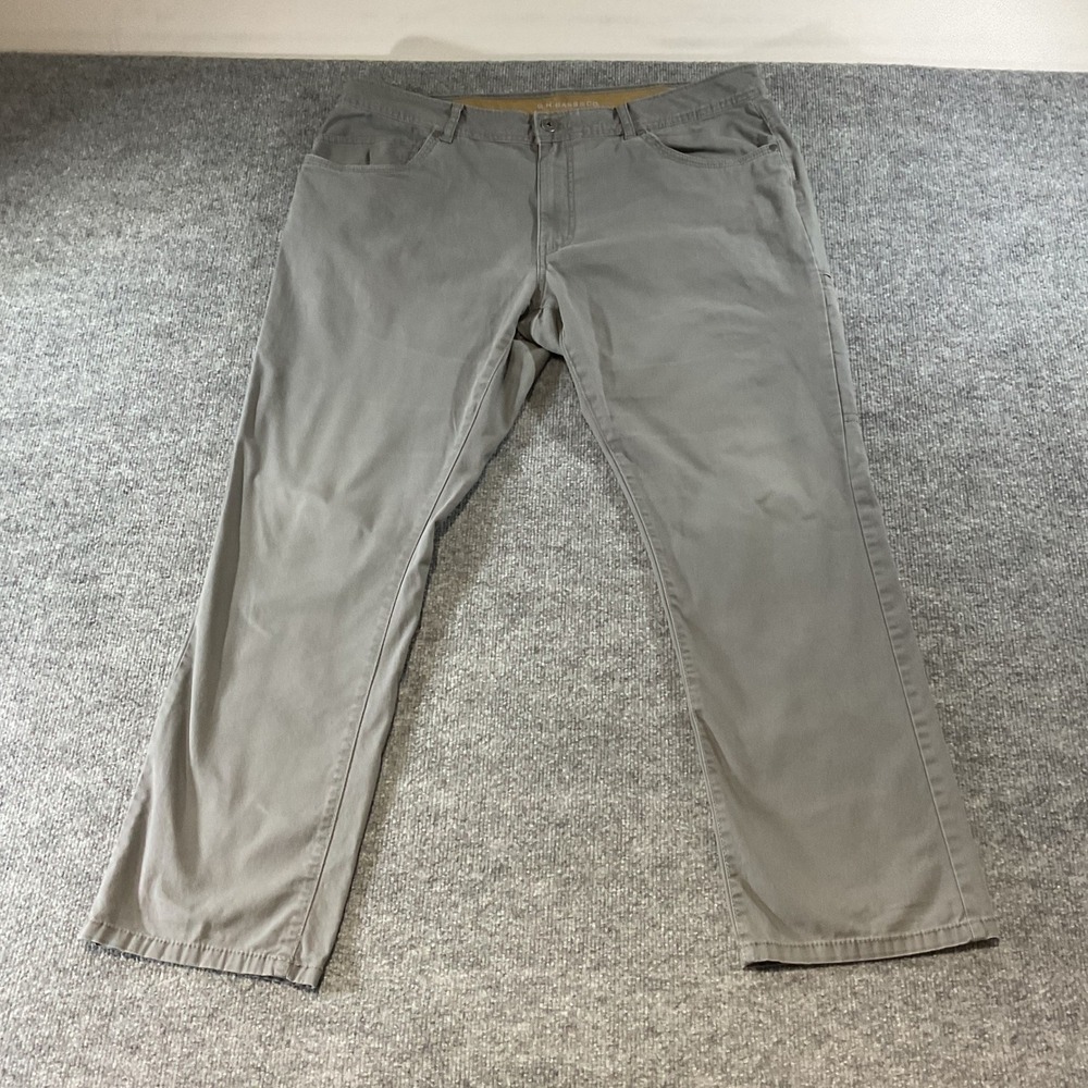 GH Bass & Co Mens 38x30 Grey Canvas Utility Carpenter Pants Straight Leg Work